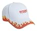 PROFESSORS DO IT BY THE BOOK! Adult White Hat with Red Flames FIRE photo
