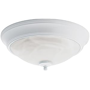 GE 16259 Ceiling Light Fixture, Textured White