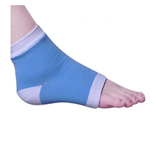 Viskey Moisturising Silicone Gel Heel Protectors Socks for Dry Hard Cracked Skin