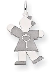 14k White Gold Kid Charm