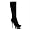 Pleaser Women's Fascinate-2010/BS/PCH Platform Sandal,Black Suede/Pewter Chrome,6 M US