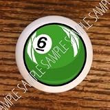 SPORTS RECREATION BILLIARDS POOL #6 BALL DRAWER PULLS KNOBS