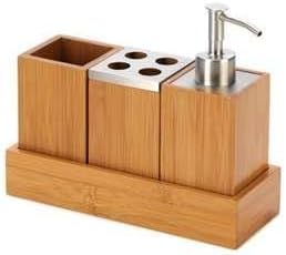 D1223 Wholesale Kyoto Bamboo Bath Trio Bath and Body Clean Wash Water by hyrekos