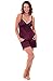 Del Rossa Women's Camisole Lace Satin Pajama Set with Shorts