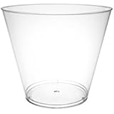 Party Essentials Hard Plastic 5-Ounce Party Cups/Tumblers, 100-Count, Clear