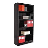 Alera 5-Shelf Steel Bookcase (Black)