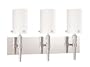 Nuvo Lighting 60/3868 Jet 3-Light Vanity Light with Frosted Glass, Brushed Nickel