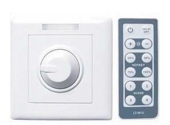 Dimmeur radio RF Controller pour ruban LED 12-24V régulateur rotatif inclus Dimmeur radio RF Controller pour ruban LED 12-24V régulateur rotatif inclus