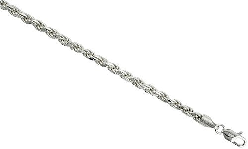 31 W3YbQ7mL Sterling Silver 5/32 3.7 mm Italian Diamond Cut