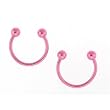 Anodized Titanium Horseshoe 10MM x 4MM Ball - purple - Sold as a Pair