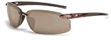 12 Pack Crossfire 29117 ES5 Safety Glasses HD Brown Mirror Lens - Crystal Brown Frame