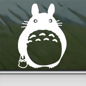 Totoro White Sticker Decal Ghibli Laputa Jdm Anime White Car Window Wall Macbook Notebook Laptop Sticker Decal