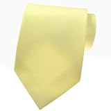BRAND NEW Solid Pale Yellow Mens Necktie Neck Tie