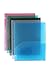 STEMSFX™ Clear Heavy Duty Plastic 2 Pocket Folder Hole Punched (Pack of 12 Folders Assorted Colors) for Letter Size Papers, Includes Business Card Slot