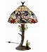 Tiffany-style Floral Butterfly Table Lamp