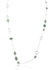 Judith Ripka "Arabesque" Multi-Stone Blue and Green Chain Necklace, 34"