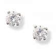 14K White Gold Diamond Stud Earrings 1/2 CTTW