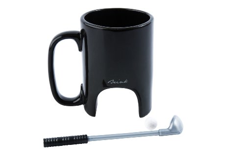 Brink Black Ceramic Golf Mug