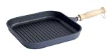 Karcher 122128 Aluguss Grillpfanne mit Holzgriff, dunkelblau