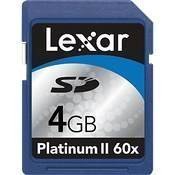 Lexar SD4GB 60 709 4GB Platinum II Secure Digital 31 Wk9Hd2PL. SL500 AA175 Lexar SD4GB 60 709 4GB Platinum II Secure Digital