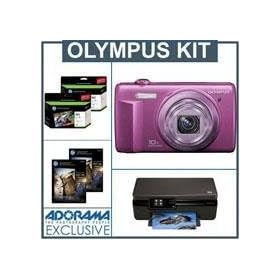 Olympus VR-340 Digital Camera, Purple + PRINTER MOTHERS DAY BUNDLE GIFT