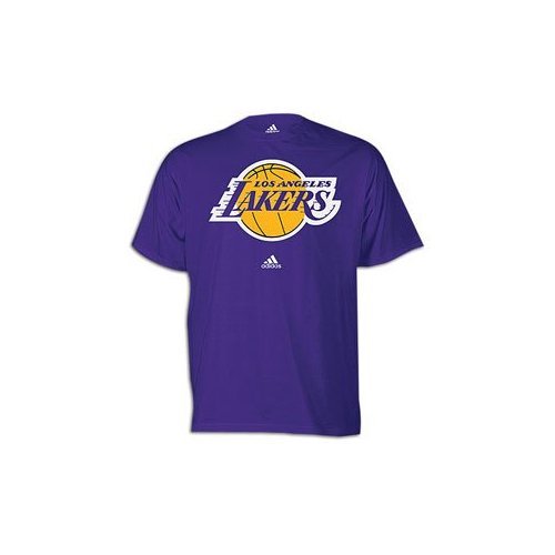 adidas Los Angeles Lakers Purple Primary Logo T-shirt (Small)