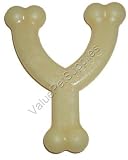Pet Supplies : Nylabone Durable Pooch Pacifier Wishbone Wolf Chew Dog Toy (wolf size (6''H x 4.75'' W) - 3.9-oz chew toy)