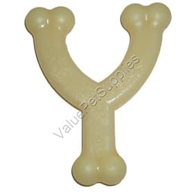 Nylabone Durable Pooch Pacifier Wishbone Wolf Chew Dog Toy (wolf size (6''H x 4.75'' W) - 3.9-oz... by Nylabone