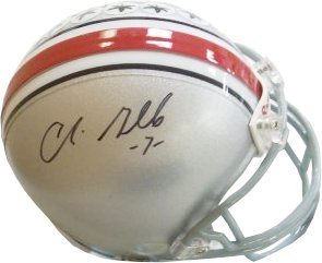 Chris Gamble Autographed/Hand Signed Ohio State Buckeyes Replica Mini Helmet