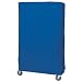 Quantum Storage Systems CC244863BNZ Wire Cart Cover with Zipper Flap, 400 Denier Nylon, Blue, 24" Width x 48" Length x 63" Height