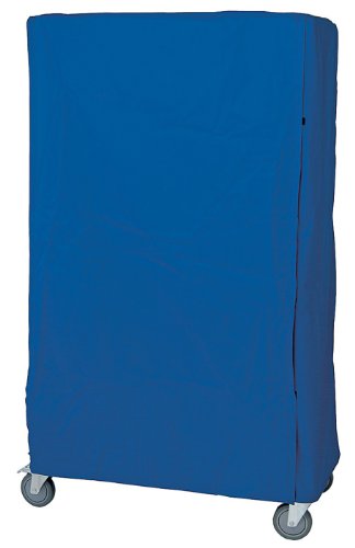 Quantum Storage Systems CC184874BNZ Wire Cart Cover with Zipper Flap, 400 Denier Nylon, Blue, 18