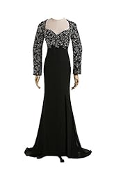 Lace Long Sleeves Chiffon Mermaid Mother-of-the-Bride Dress 