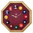 13in Octagon Billiard Clock Oak & Wine Mali Felt - Casino Supplies > Accessories > Misc. Accessories