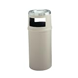 Trash Receptacle (25 Gallon) w/ Ashtray top (w/o Doors) Beige