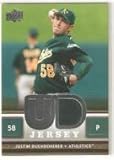 2008 Upper Deck UD Game Materials #JD Justin Duchscherer - Oakland Athletics (Piece of Authentic Jersey ) (Baseball Cards)