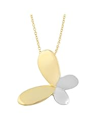 14 Karat Gold over Sterling Silver Butterfly Necklace (18 inch)