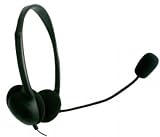 Electronics : Computer Headphones / Headset With Microphone With Volume Control - Black