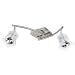 Globe Electric 5718001 2 Head Track Accent Light Fixture, Brushed Steel