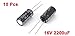 10 Pcs 16V 2200uF 105C Radial Lead Electrolytic Capacitor 10mm x 20mm