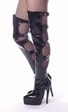 REVENGE-3018, 6'' HEEL, 2'' Platform Buckle Thigh-High Fetis Boots, Devious by Pleaser USA