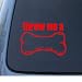 THROW ME A BONE - Puppy Dog - Car, Truck, Notebook, Vinyl Decal Sticker #1097 | Vinyl Color: Red