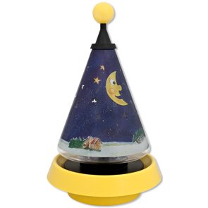 Kinderzimmerleuchte Tischleuchte Wandmotiv Sterne - projeziert drehend das Motiv an die Wand