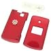 PCMICROSTORE Brand LG CU515 Solid Red Snap-On Case Cover with Removable Swivel Belt Clip