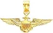 14K Gold US Airforce Emblem Charm