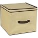 Household Essentials 314 Large Resin-Wicker Storage Box with Flap Lid