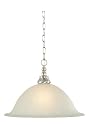 Royce Lighting RP65050-962 One-Light Pendant, 16-Inch Diameter,  Brush Nickel with Satin Etched Glass