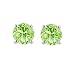 Peridot (August) - 2mm Round CZ Stud Earrings - title=