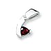 Sterling Silver Garnet and Diamond Slide