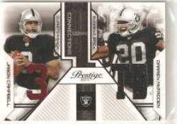 2011 Prestige Connections Materials #24 Jason Campbell / Darren McFadden - Oakland Raiders (Piece of Authentic Jersey - Serial #d to 250) (Football Cards)