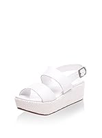 Bueno Sandalias de cuña (Blanco)